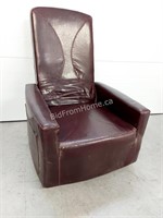 FAUX LEATHER SWIVEL FOLDING CHAIR/TABLE