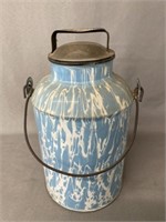 Blue Agate Swirl Cream Pail