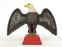 Folk Art Carved Wooden Eagle