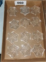 LOT FOSTORIA GLASS LEAD CRYSTAL CLEAR SNOWFLAKE