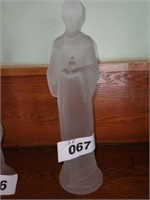 VTG. FOSTORIA 13.5" FROSTED ST. FRANCIS STATUE