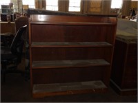 Shallow Wooden Bookcase w/ 4 Shelves