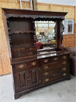 2 pc dresser 66w 20d 34h-80h w/ mirror top