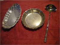 2 Sterling Silver Serving Dishes and Ladle