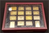16 Piece Civil War Stamp Ingots (24 Kt. Plated