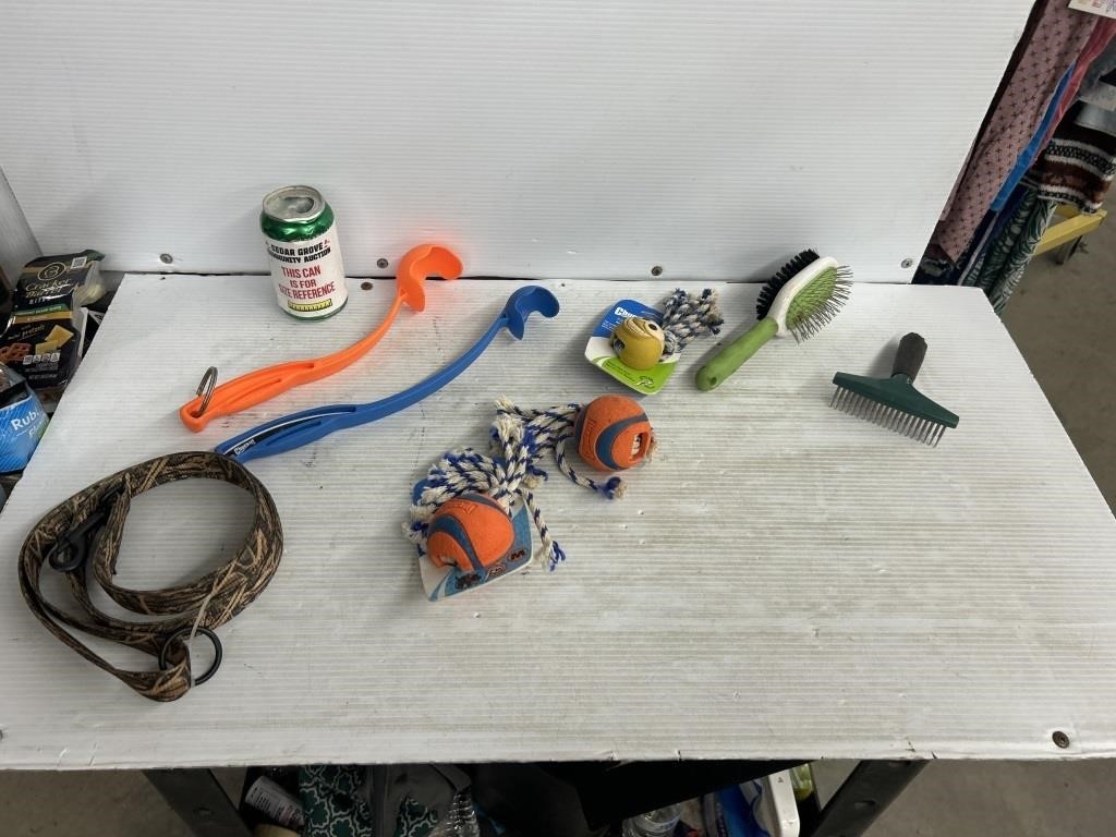Dog toys and care supplies
