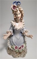 Vintage Cordey Porcelain Bust Blue Dress #3012