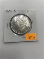 1881-s BU Morgan silver dollar