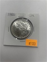 1886 BU Morgan silver dollar