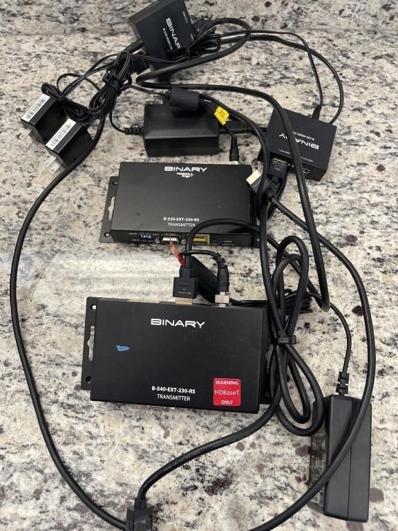 Two Binary B 540 EXT 230 RS Transmitters 6.5in W