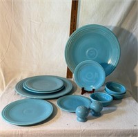 Early Fiestaware Turquoise (3) Small Bowls, Salt