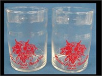 LOT OF TWO GLASSES FROM UNION STOCKYARDS - OMAHA