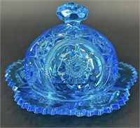 Kemple Aztec Blue Butter Dish