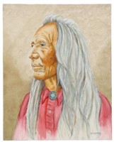 RAY KREBS (20TH C.) NATIVE AMERICAN PORTRAIT