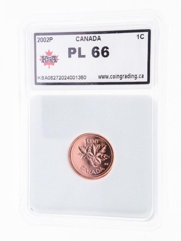 Canada 2002P One Cent Coin PL 66 KSA