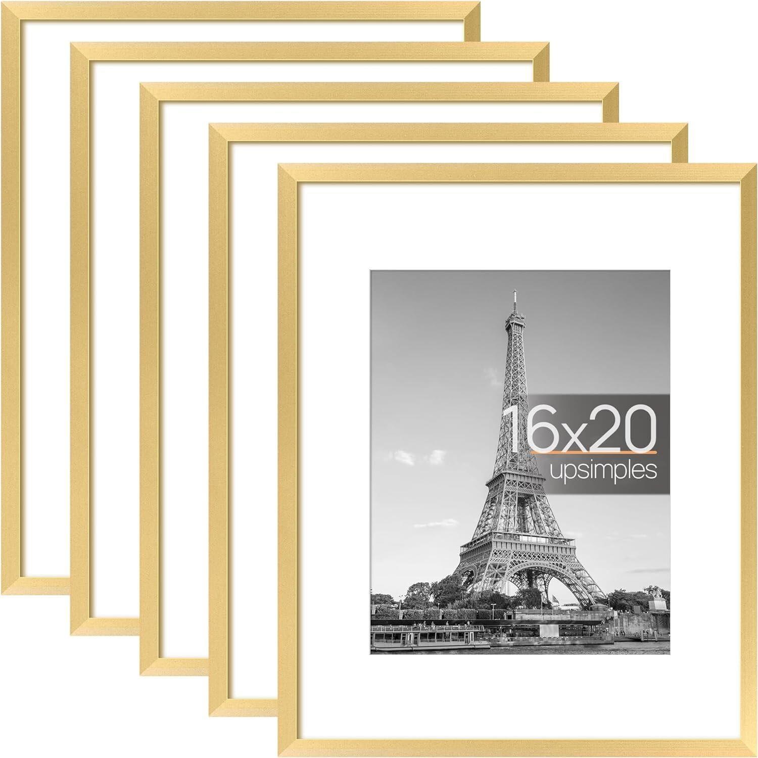 16x20 Picture Frame Set of 5  Gold - upsimples