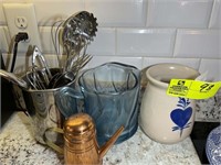 KITCHEN ITEMS, SPOONS, WISK ETC.