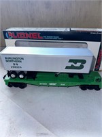 Burlington northern flat car with trailer 6-16308