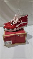 Leather vans off the wall sk8 hi size 10.5