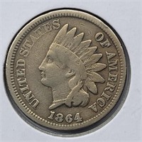 1864 C/N INDIAN HEAD PENNY F