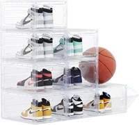 OMOPIN Stackable XXL Clear Shoe Boxes  8 Pack