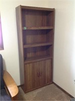 book shelf w/cupboard 30x12x71