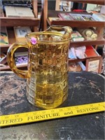 Amber Glass Serving Pitcher