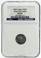 2007 MS69 Early Release $10 Platinum Eagle