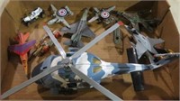 COLLECTION TOY AIRPLANES, HELICOPTERS MOSTLY METAL
