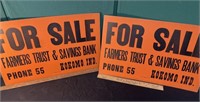 2 For Sale Signs Vintage (phone #55)