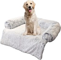 RICHRAIN Plush Pet Sofa Bed, Dog Calming Bed,