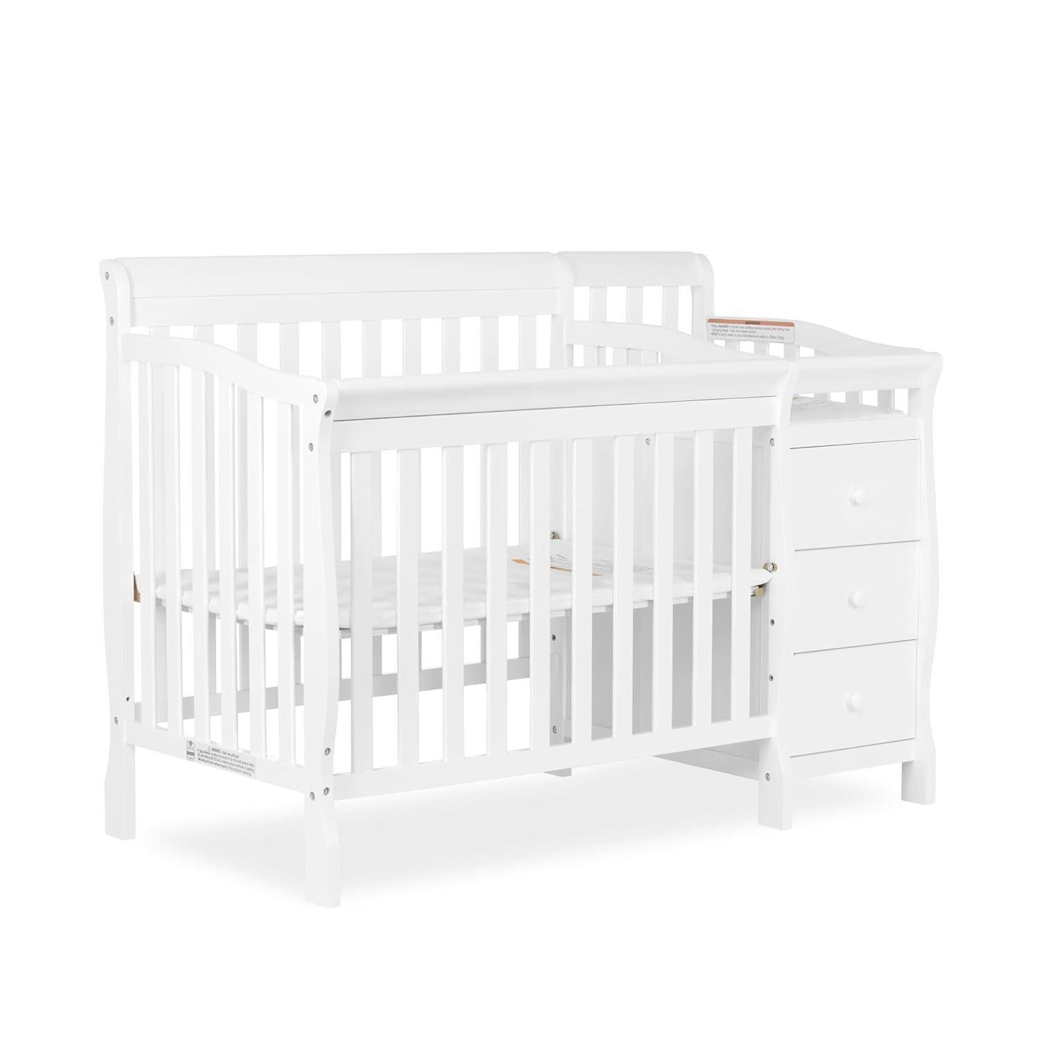 Dream On Me Jayden 4-in-1 Mini Crib White