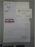 $250 Gift Certificate to Assaly Diamond and Fine