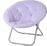 Urban Lifestyle Faux Fur Saucer Chair, Lavender