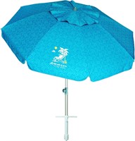 AMMSUN 7ft Heavy Duty High Wind Beach Umbrella wit