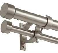 Brushed Nickel Double Curtain Rods 72 to 144