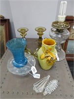 Lamp, Candlestick Holders, Vase