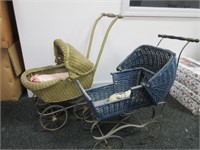 2 Antique Doll Carriages