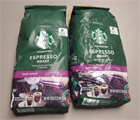 2ct Starbucks Espresso Dark Roast Coffee Beans