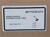 Single-Handle Shower Faucet Trim Satin Nickel