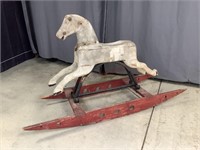 Early American Wooden Rocking Horse