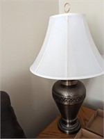 Pair of Bronze-Tone Table Lamps