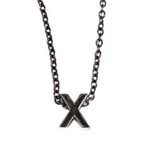 Black X Pendant Necklace