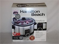 New Hamilton-Beach Simplicity 6-qt slow cooker