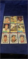 (9) 1961 Topps Baseball Cards (#'s 550, 552, 557,