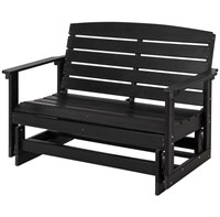 $270 Outsunny outdoor glider bench black 50”