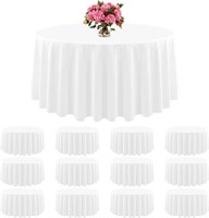12 Pack Tablecloth White Round Tablecloth 90 Inch