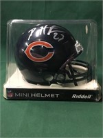 Signed Devin Hester Bears Riddell Mini Helmet