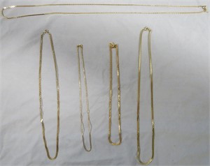 5- GOLD FILL & PLATED NECKLACES