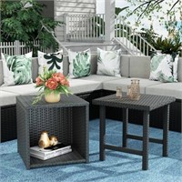 E2081  WESTIN OUTDOOR Hudson Wicker Side Table Set